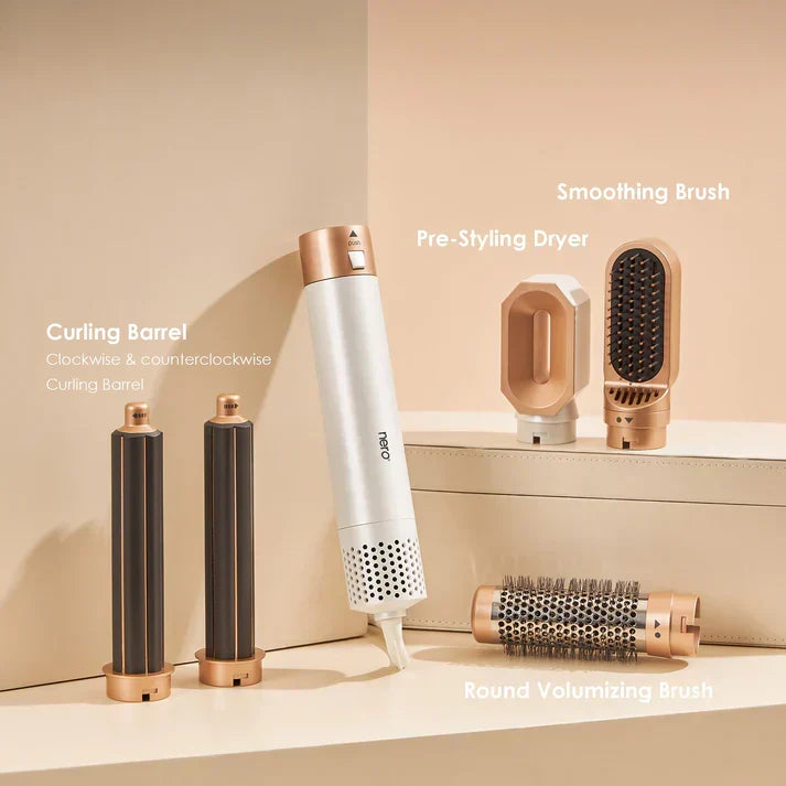 Lunera 5-in-1 Hair Styler — Coanda Auto Curler, Dryer & Flat Brush | Desfino