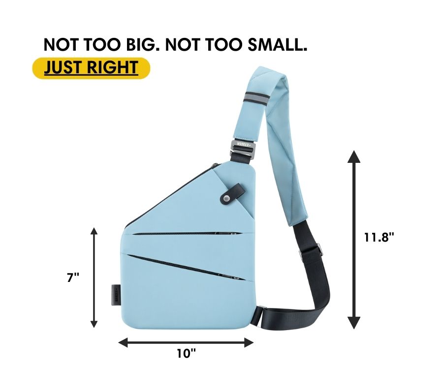 Slim Anti-Theft Travel Bag — Front Carry, Hidden Zippers, Storage - Desfino