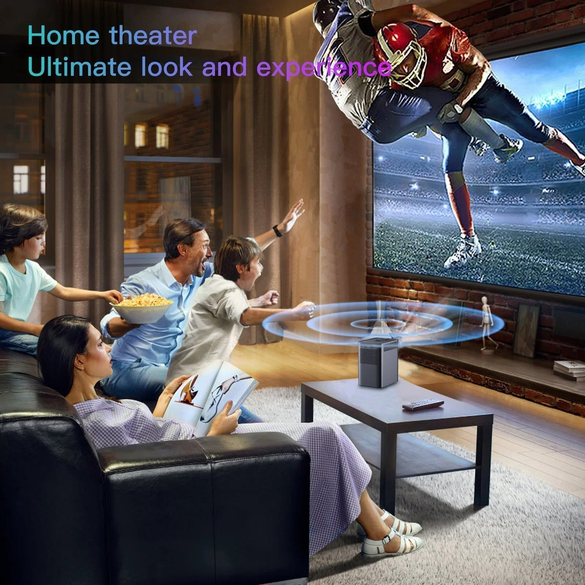 Proyector portátil NovaView 4K con Android y WiFi — Diseño compacto | Desfino