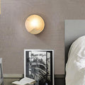 Applique LED in marmo Luma — design nordico minimalista, paralume rotondo | Desfino
