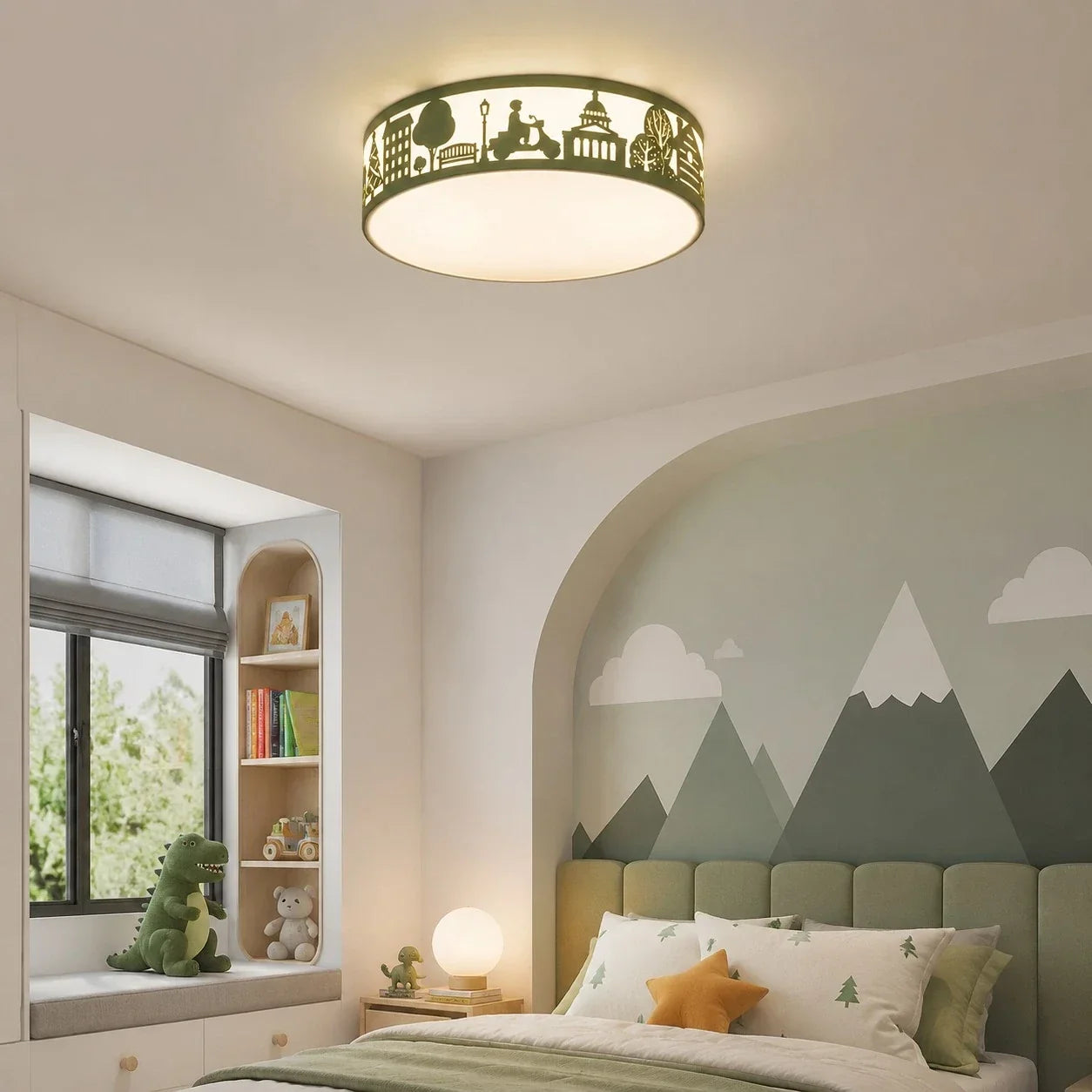 Deckenleuchte mit hohler Silhouette und LED-Vollspektrumlicht – flächenbündiges Design
