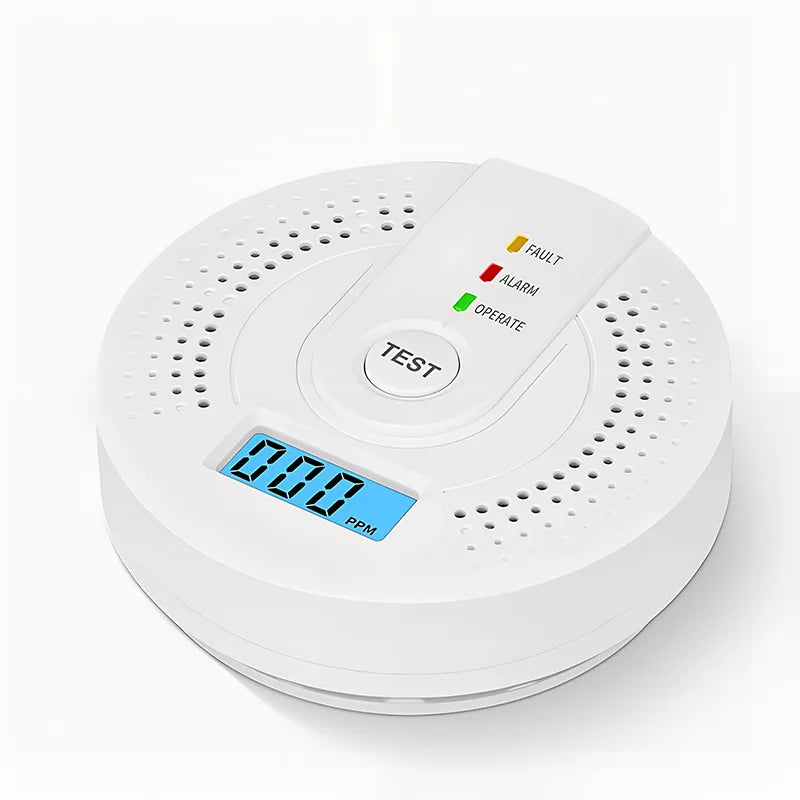 Detetor de monóxido de carbono HomeGuard — Alarme com visor LCD - Desfino