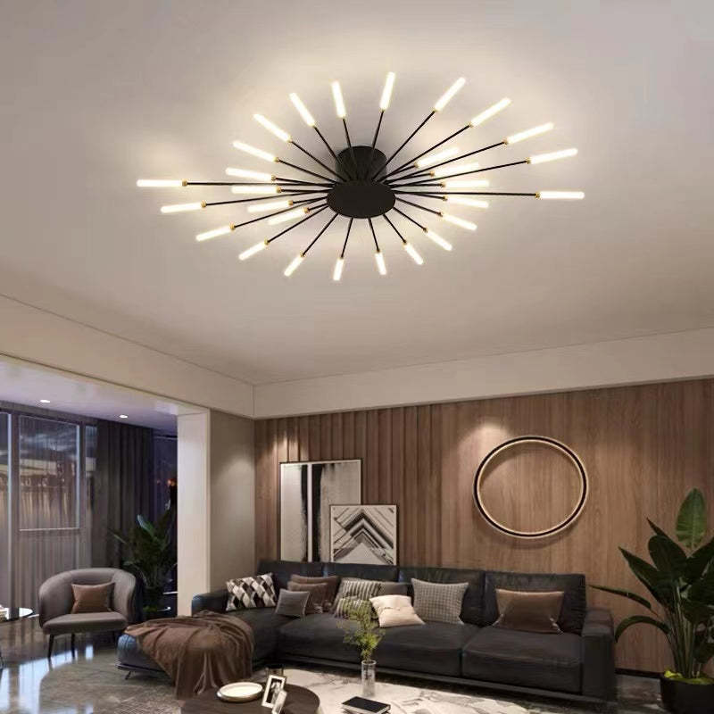 Nowoczesna lampa sufitowa LED Asterra — wbudowane oświetlenie, minimalistyczny styl - Desfino