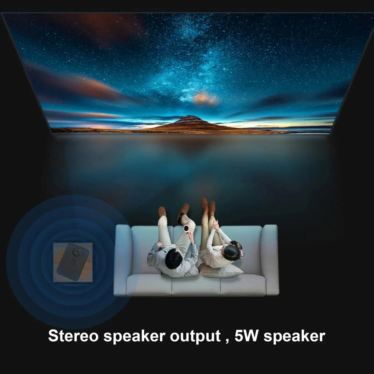 Proyector portátil NovaView 4K con Android y WiFi — Diseño compacto | Desfino
