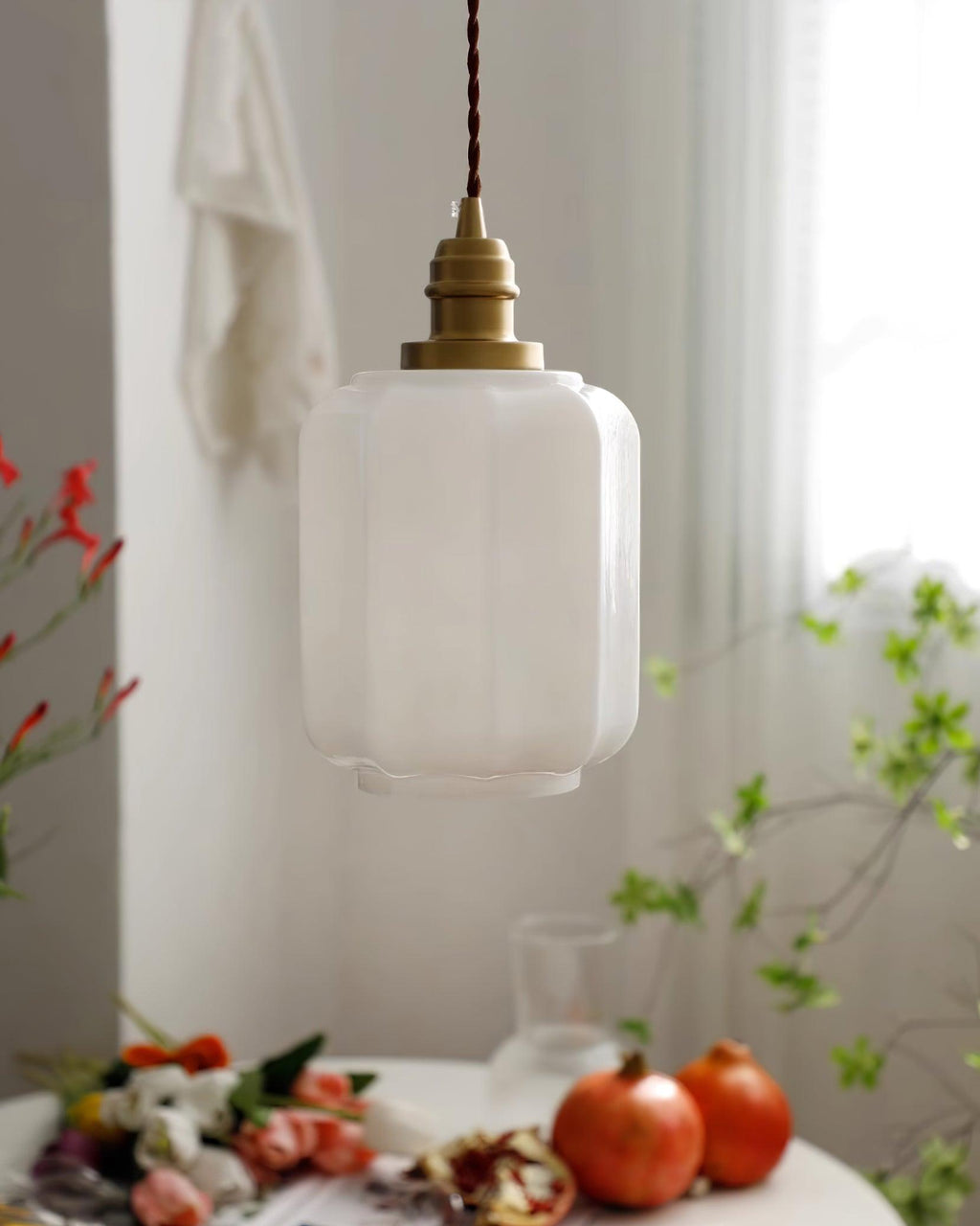 Henry Pendant Lamp — White Glass Shade