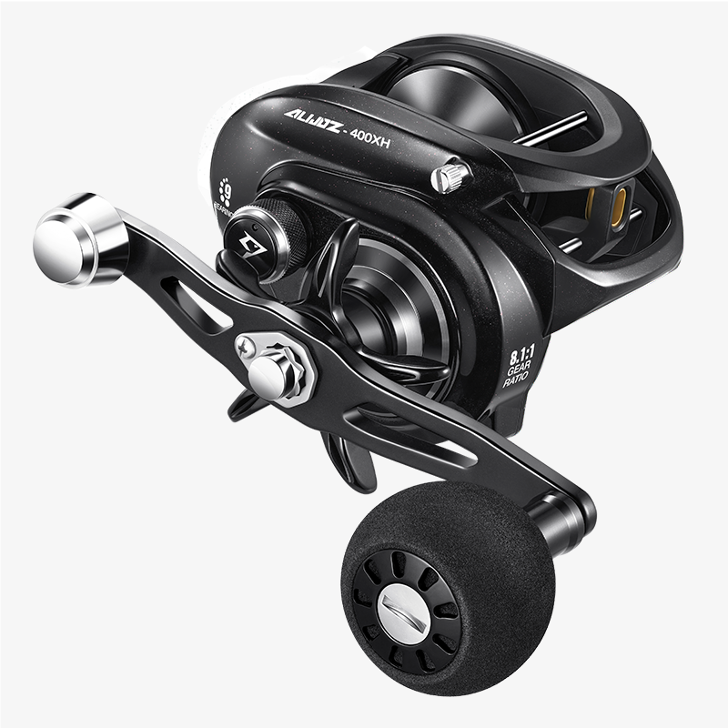 Carrete de baitcasting modelo 400 de Piscifun—Carrete con clic para cebo de agua salada/dulce | Desfino