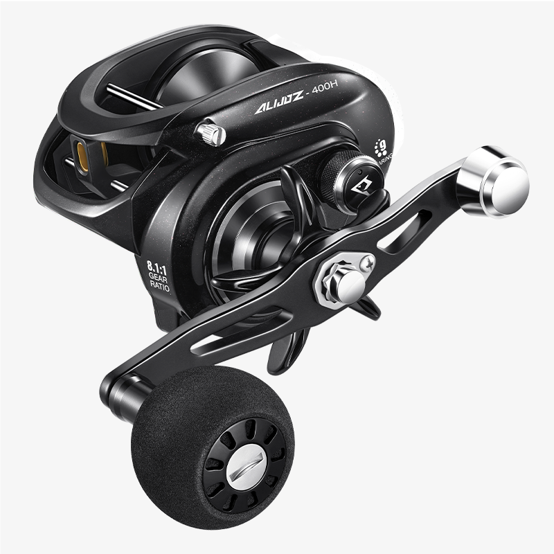 Carrete de baitcasting modelo 400 de Piscifun—Carrete con clic para cebo de agua salada/dulce | Desfino