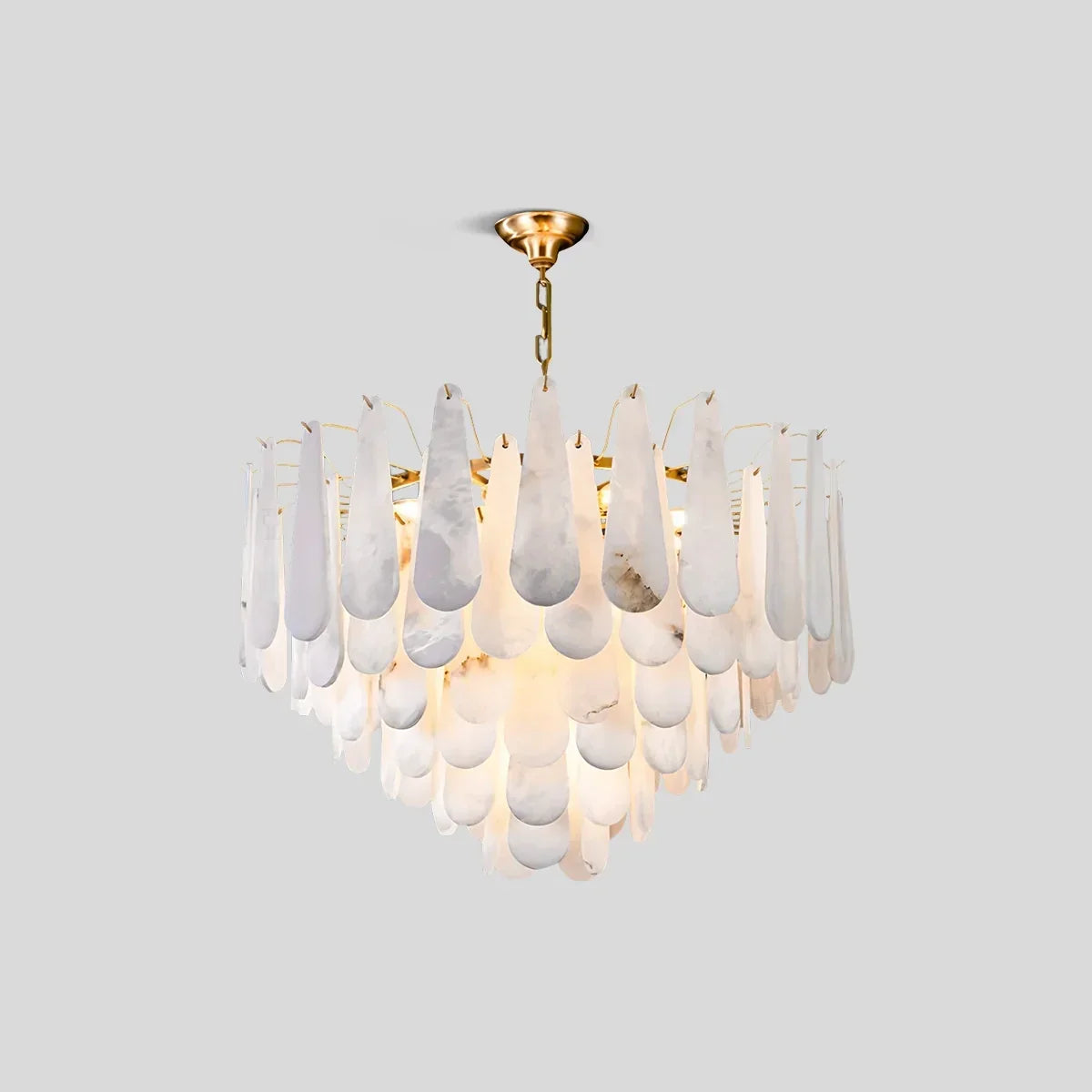 Modern Luxury Multi-layer Spanish Alabaster Chandelier | Desfino