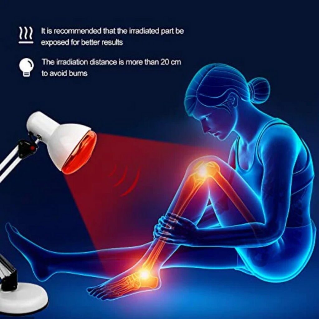Lámpara de terapia infrarroja NovaGlow — Diseño con soporte ajustable - Desfino