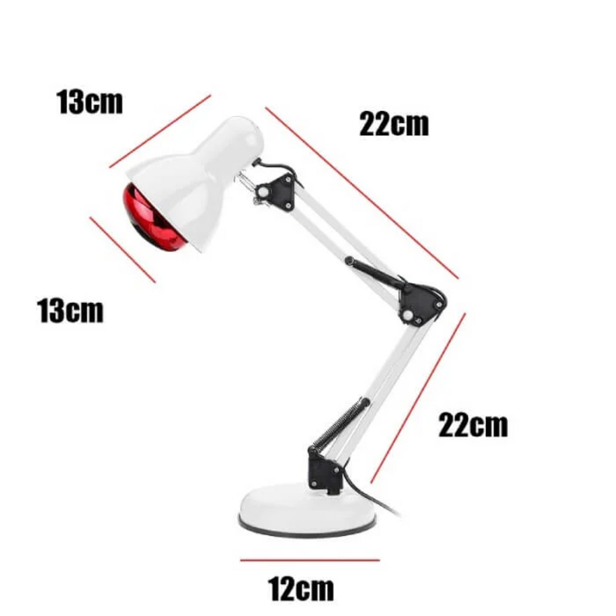 Lámpara de terapia infrarroja NovaGlow — Diseño con soporte ajustable - Desfino