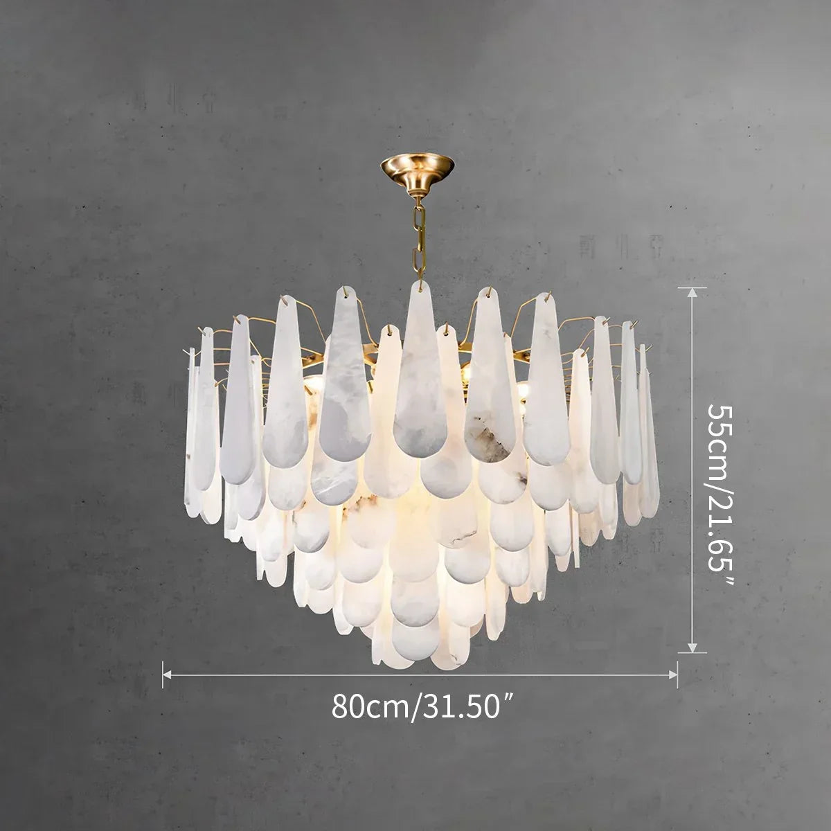 Modern Luxury Multi-layer Spanish Alabaster Chandelier | Desfino