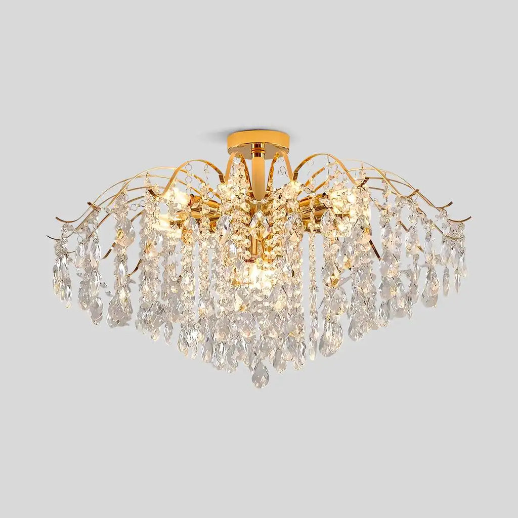 French Vintage Crystal Ceiling Chandelier | Desfino