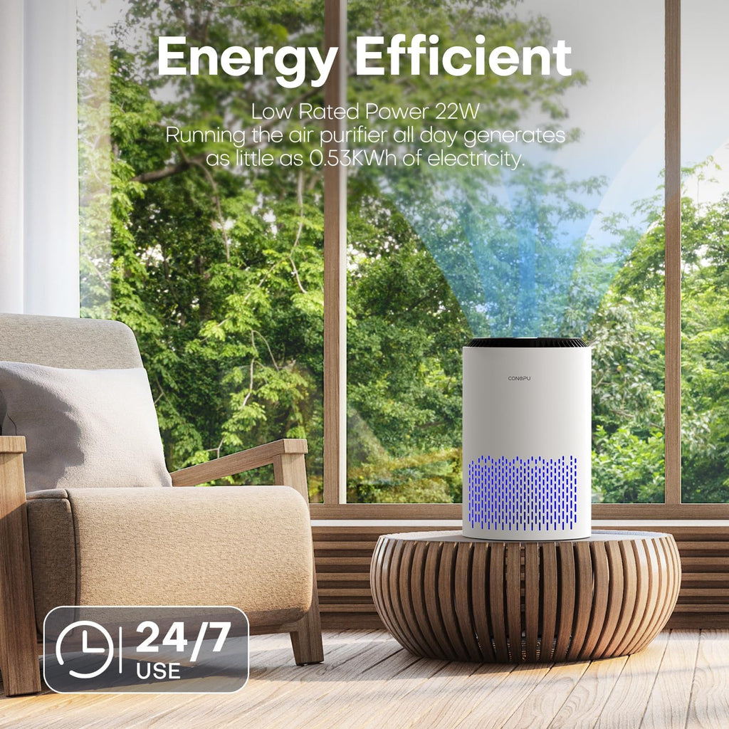True HEPA Air Purifier — Compact, Ultra-Quiet Small Room Cleaner - Desfino