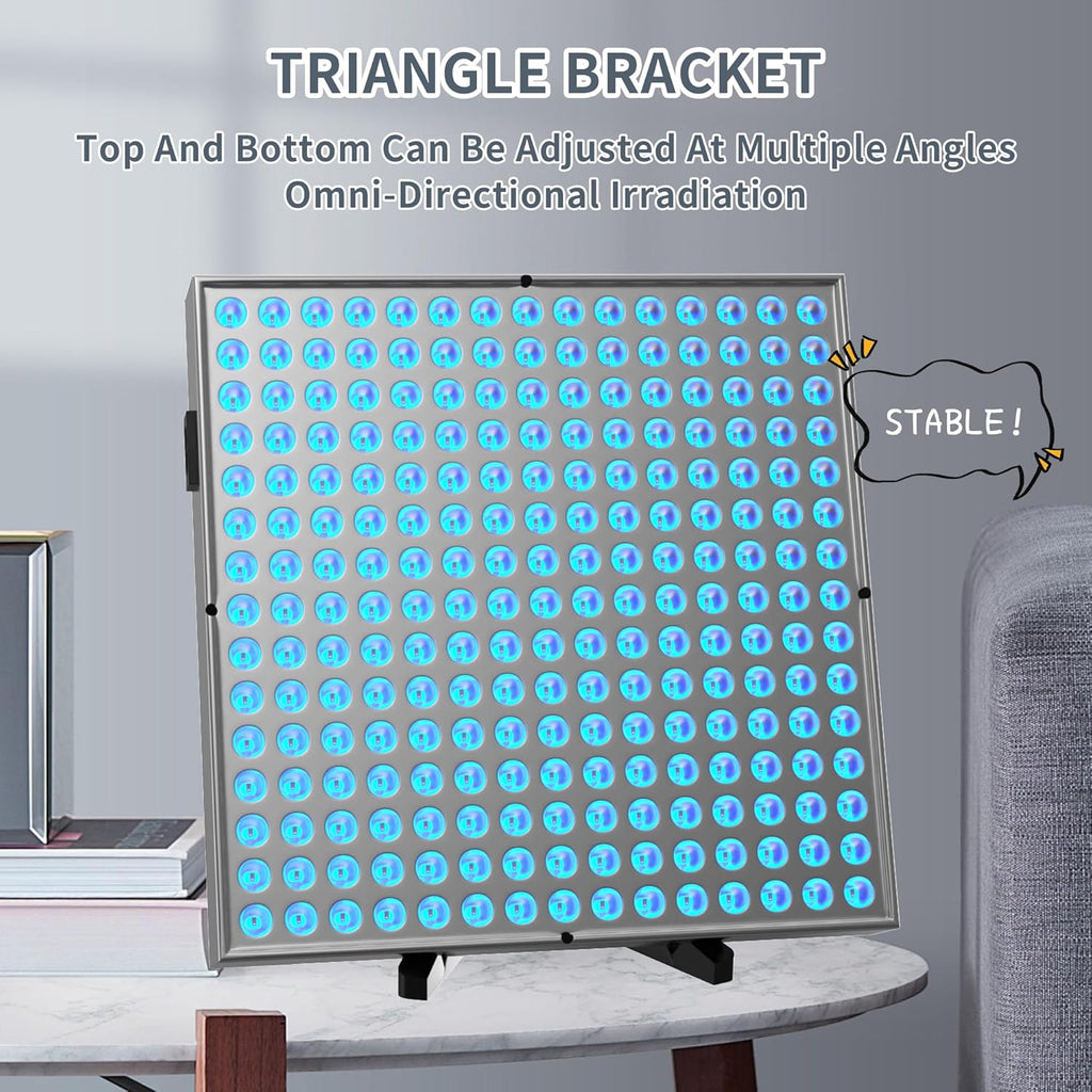 Compact Adjustable UV Tanning Lamp — 225 LED Beads, Integrated Timer