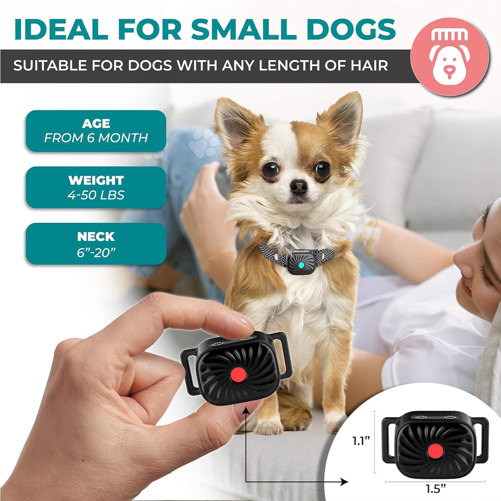 CalmPaw BarkGuard verstellbares, sanftes Anti-Bell-Halsband für kleine Hunde - Desfino
