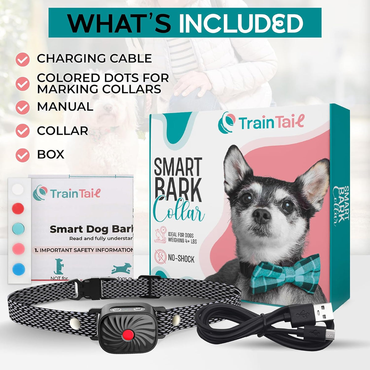 CalmPaw BarkGuard verstellbares, sanftes Anti-Bell-Halsband für kleine Hunde - Desfino