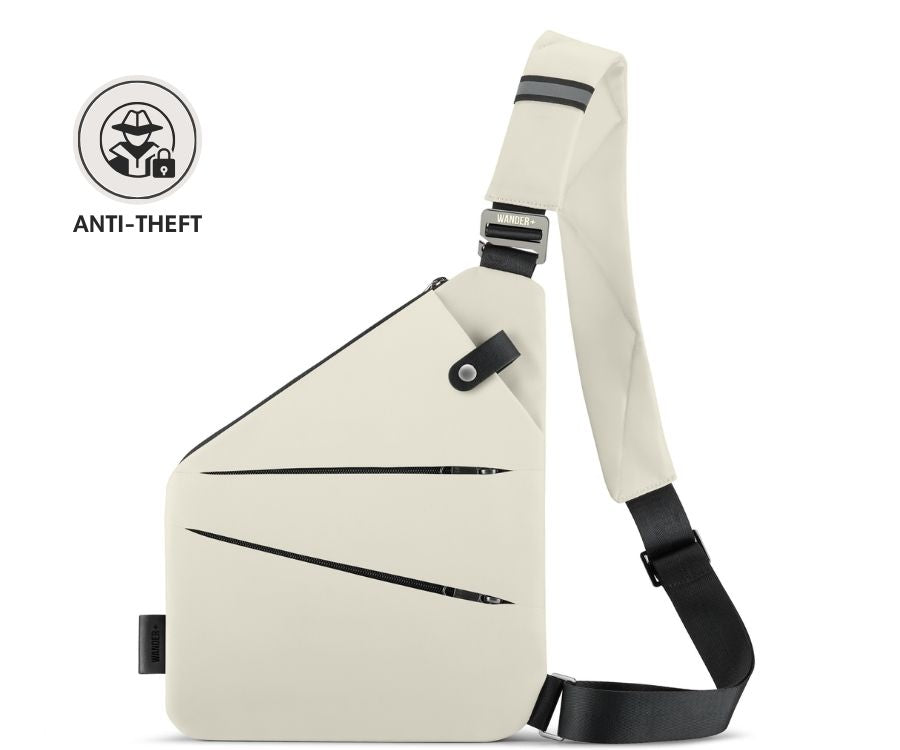 Slim Anti-Theft Travel Bag — Front Carry, Hidden Zippers, Storage - Desfino