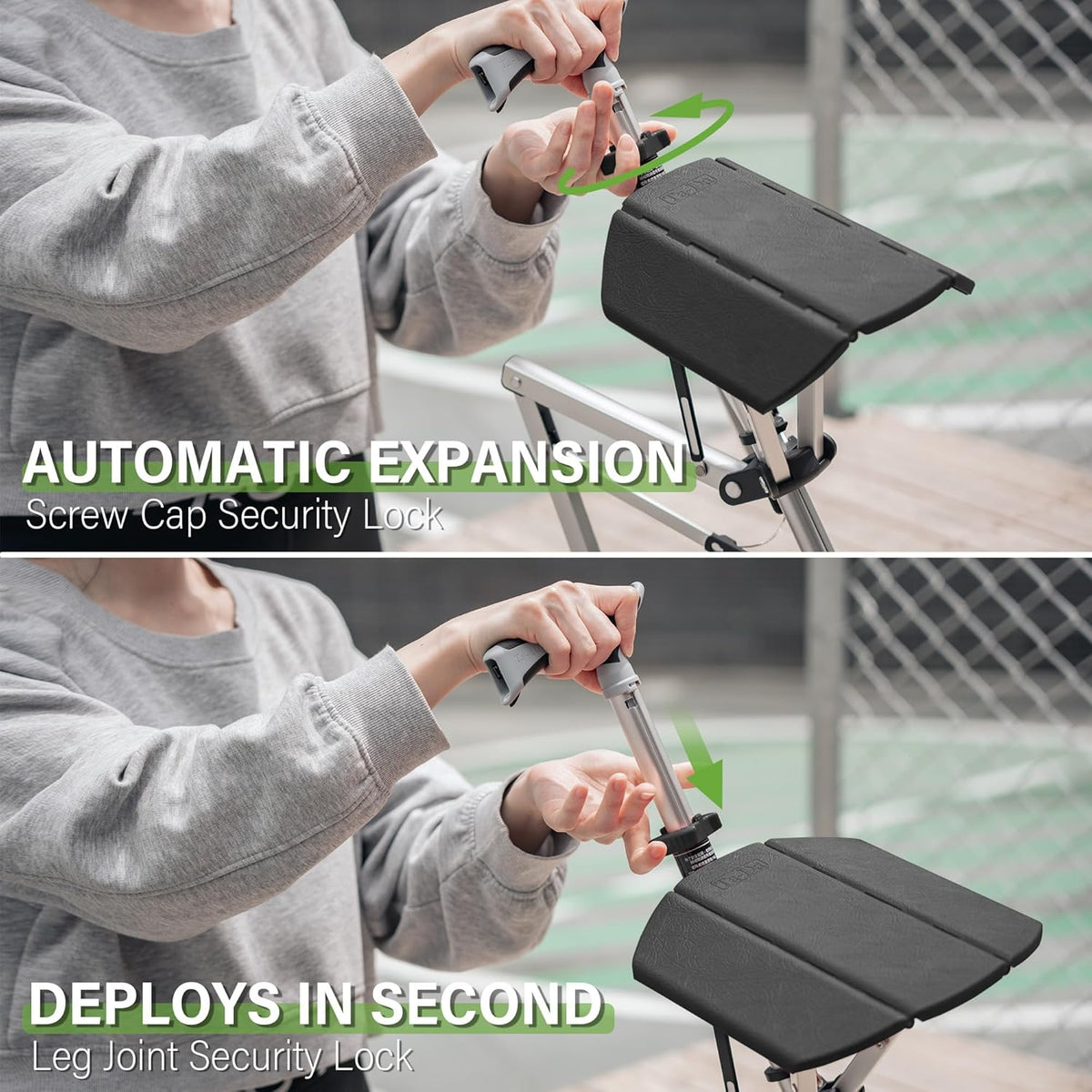 TerraNest Folding Hiking Pole — Built-In Seat, Walking Support - Desfino