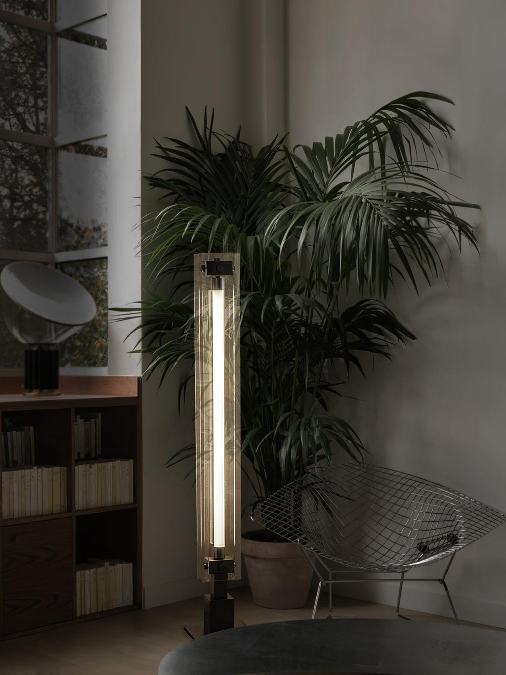 Minimalistische M29-Glasstehleuchte – industrieller Stil