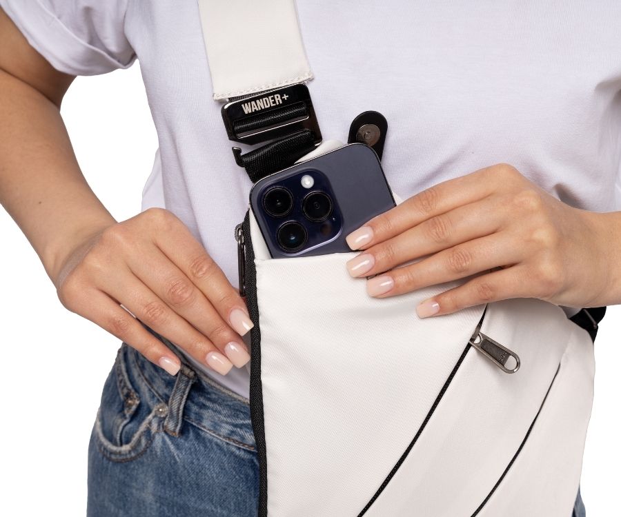 Slim Anti-Theft Travel Bag — Front Carry, Hidden Zippers, Storage - Desfino