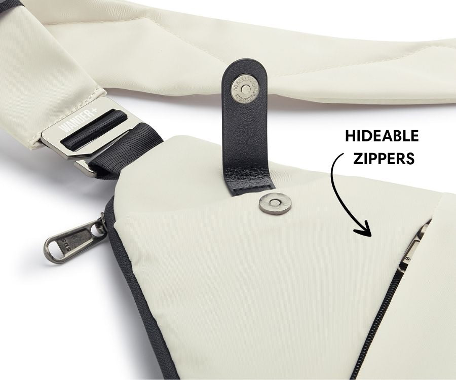 Slim Anti-Theft Travel Bag — Front Carry, Hidden Zippers, Storage - Desfino