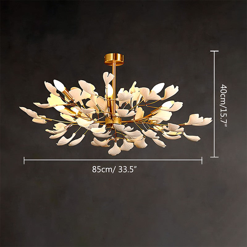 Ginkgo Chandelier-A for Bedroom Living Room | Desfino