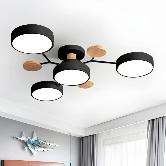 Marenco runder LED-Kronleuchter aus Eisen — zeitgemäßer Stil - Desfino