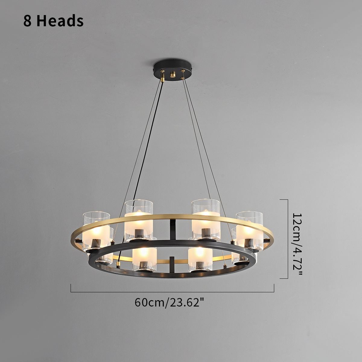 Nordic Art Simulation Candle Glass Chandelier | Desfino