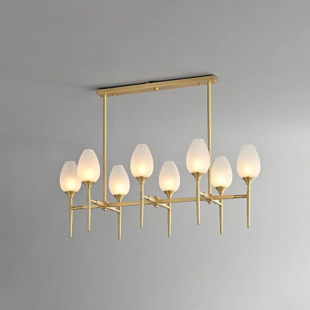 American All-Copper Bud Glass Chandelier | Desfino