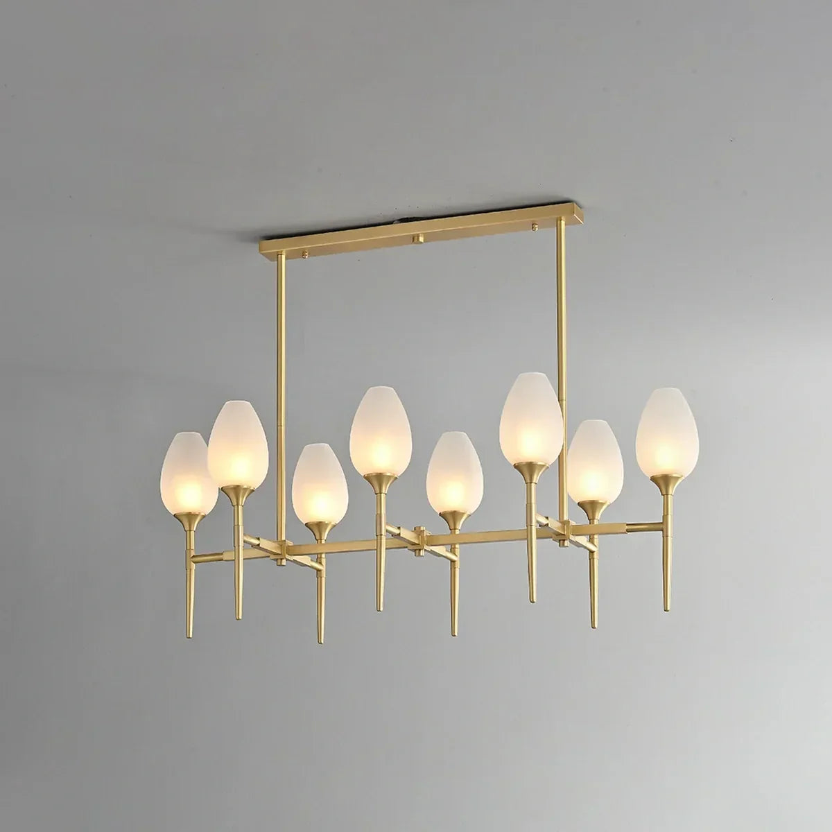 American All-Copper Bud Glass Chandelier | Desfino