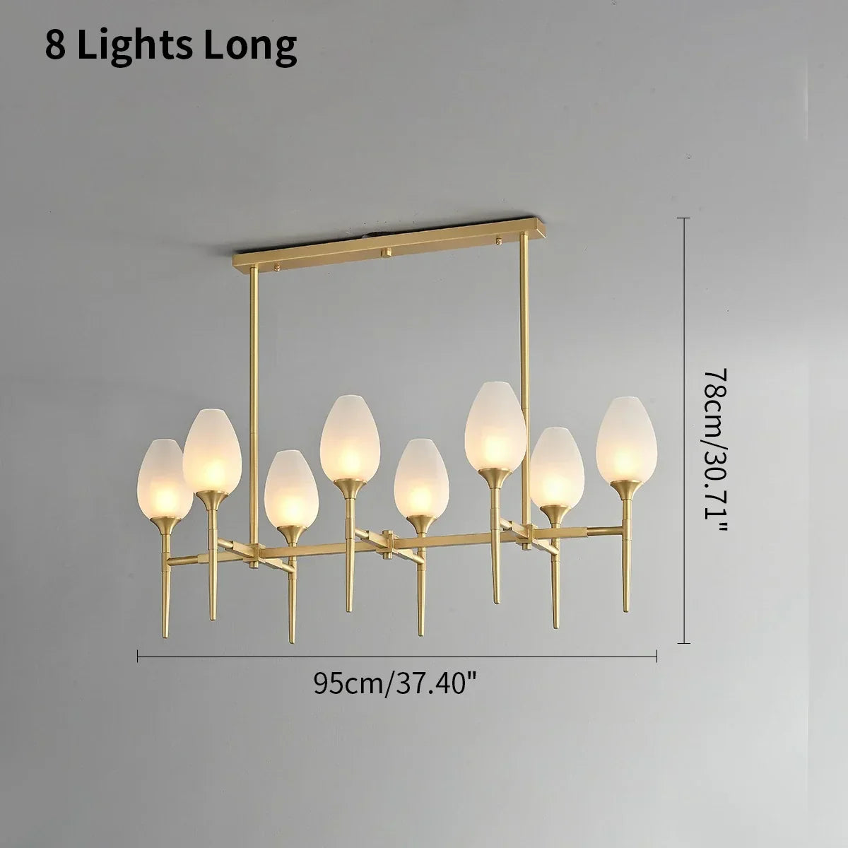 American All-Copper Bud Glass Chandelier | Desfino
