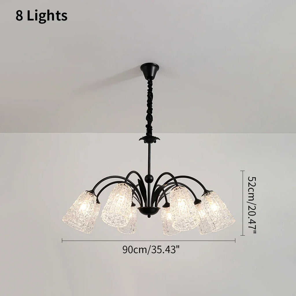 American Retro Iron Glass Chandelier | Desfino