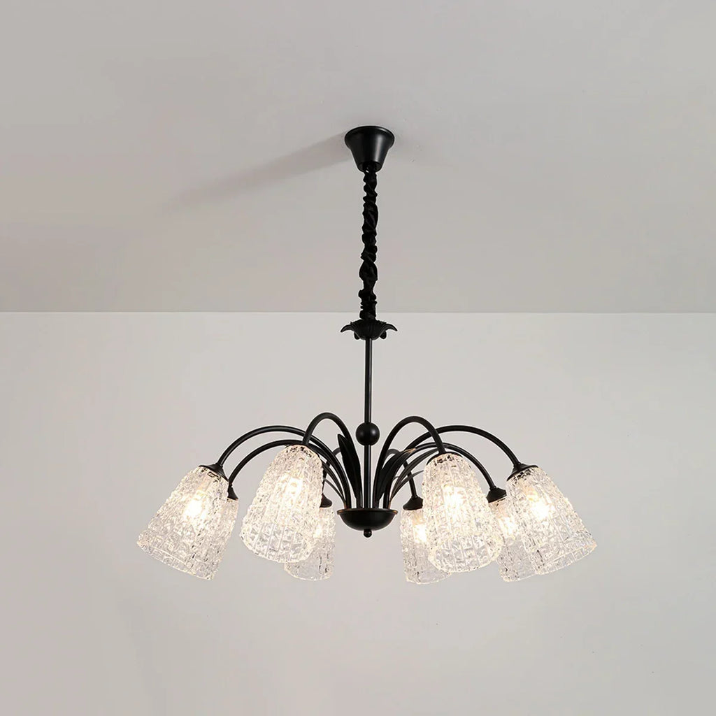 American Retro Iron Glass Chandelier | Desfino