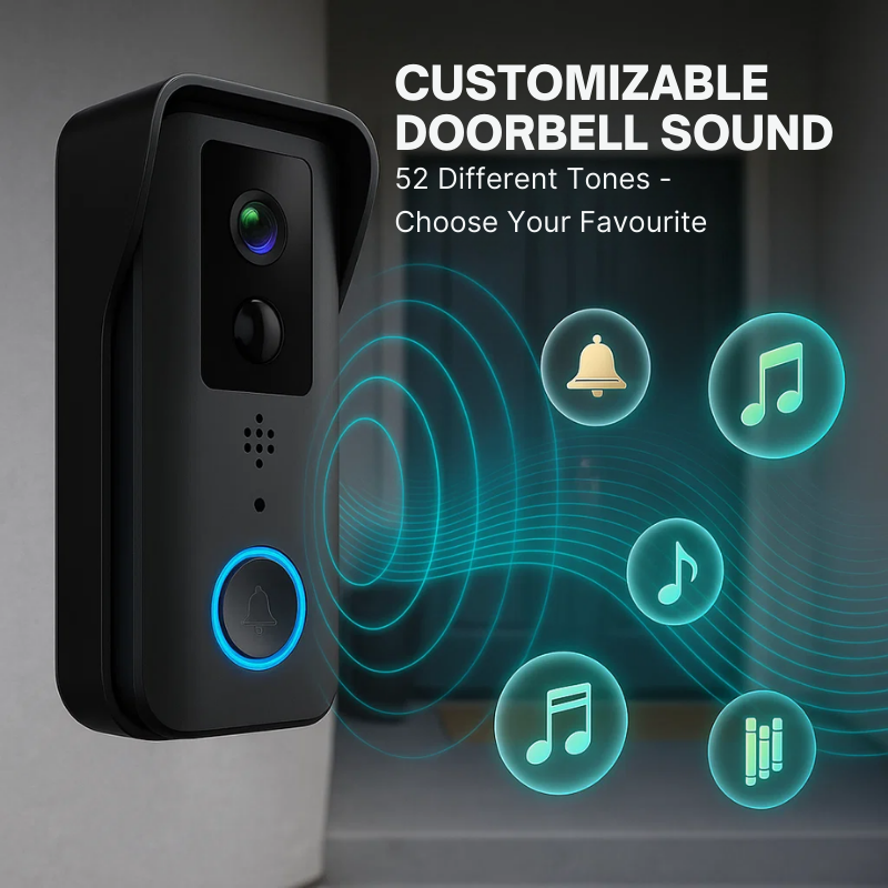 Campainha de vídeo HD inteligente sem fios HavenView — 1080p, sem subscrição - Desfino