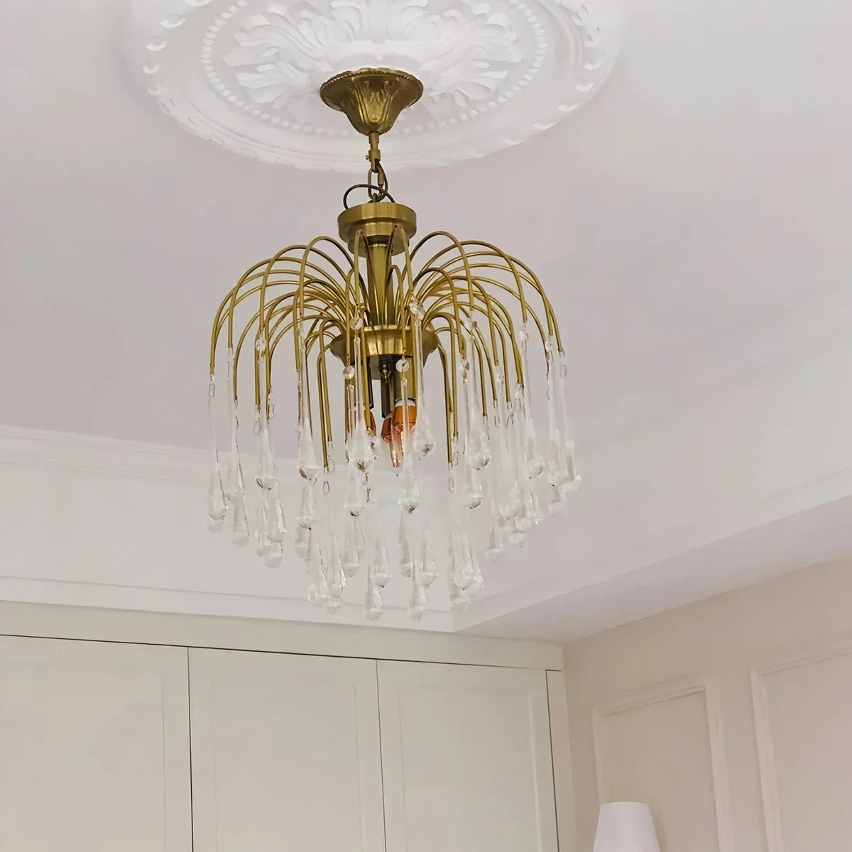 French Retro Water Drop Glass Chandelier | Desfino