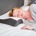 Almohada contorneada de espuma viscoelástica para soporte cervical NexaRest — alineación ergonómica - Desfino