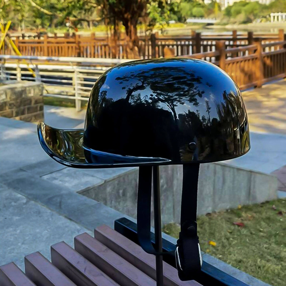 קסדת אופנוע CapPulse בסגנון כובע בייסבול, מאושרת DOT — התאמה נוחה - Desfino