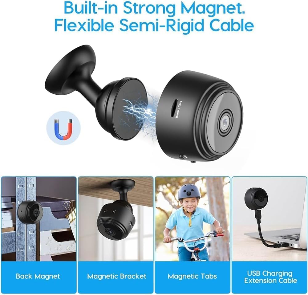 Cameră de securitate Wi-Fi de interior Veyra Mini — design compact - Desfino
