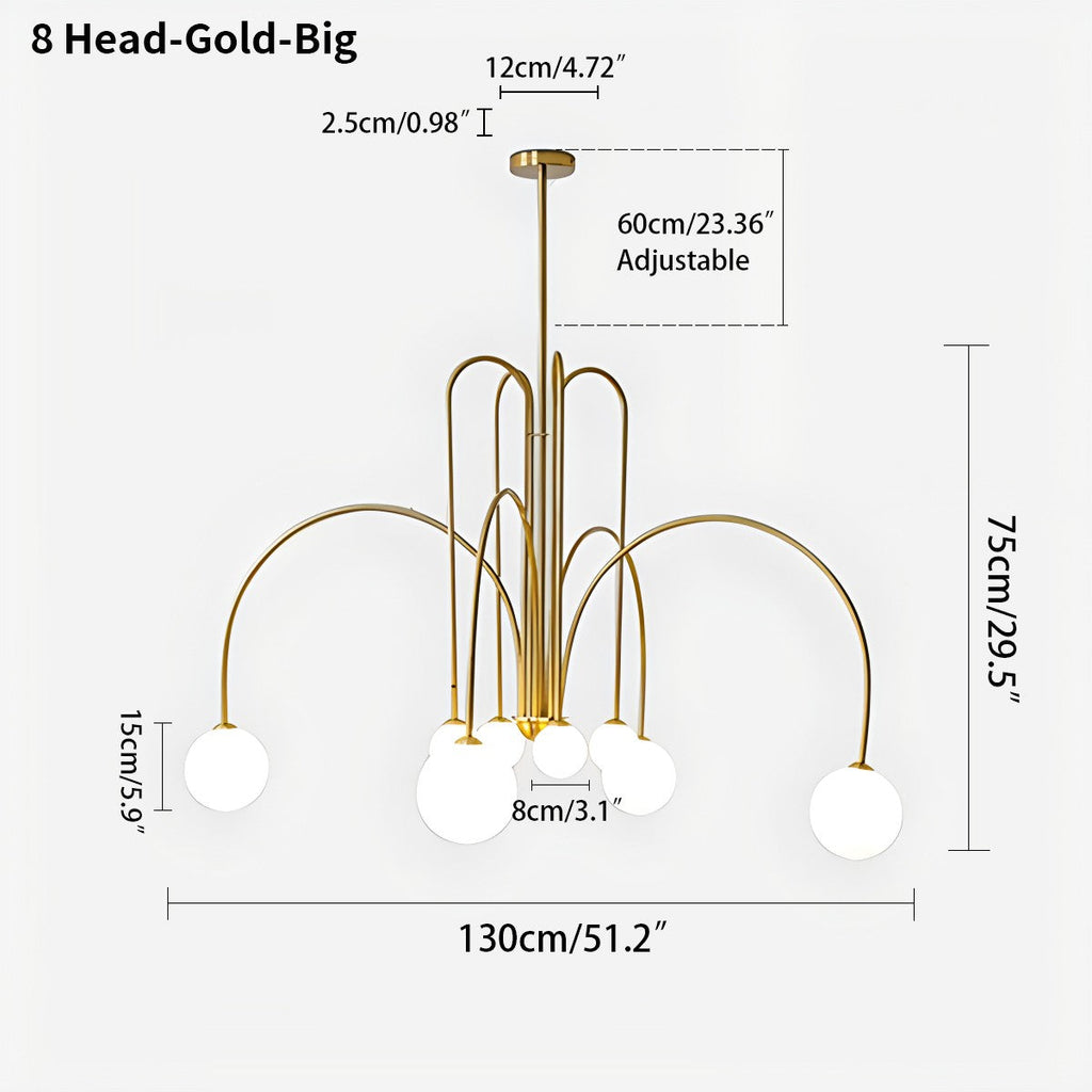 Avi Double Layer Glass Chandelier | Desfino