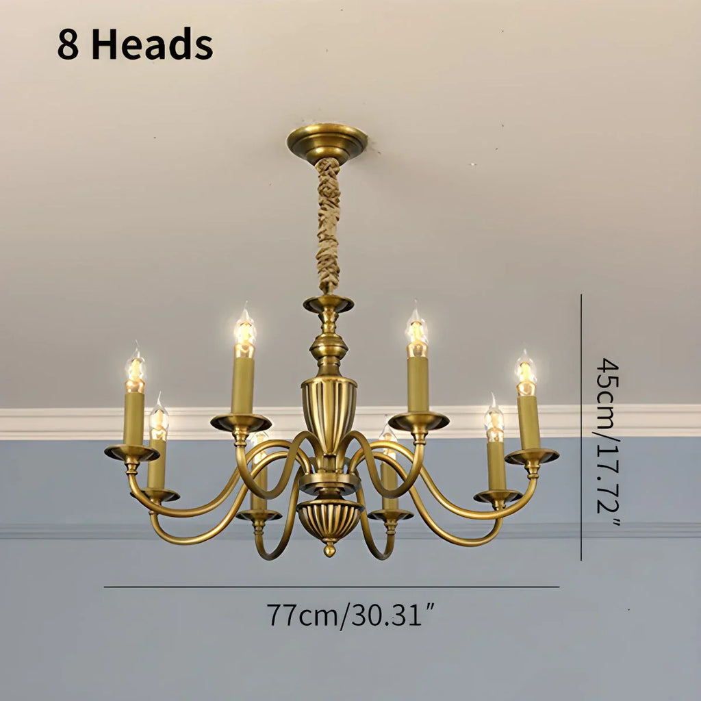 American Vintage Candle Copper Chandelier | Desfino