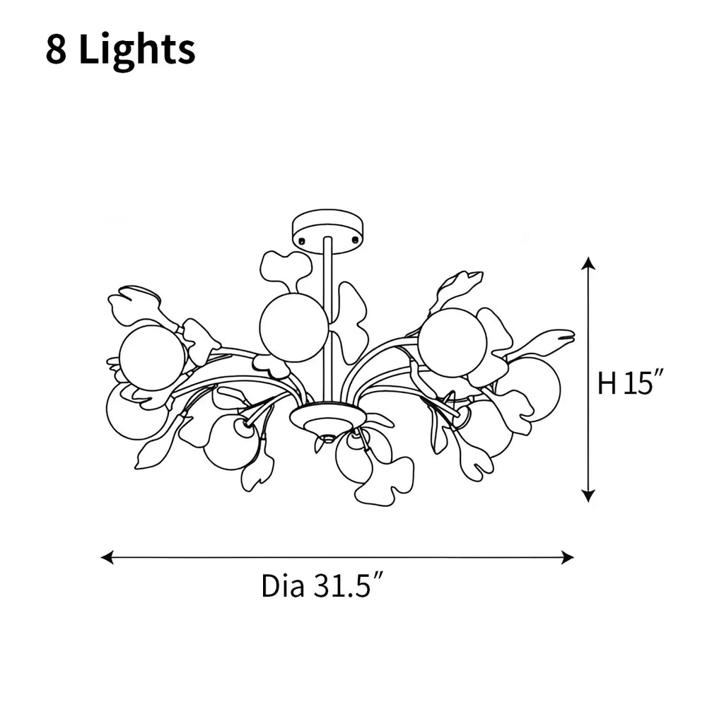 Thalassa Ginkgo Chandelier for Living Room | Desfino