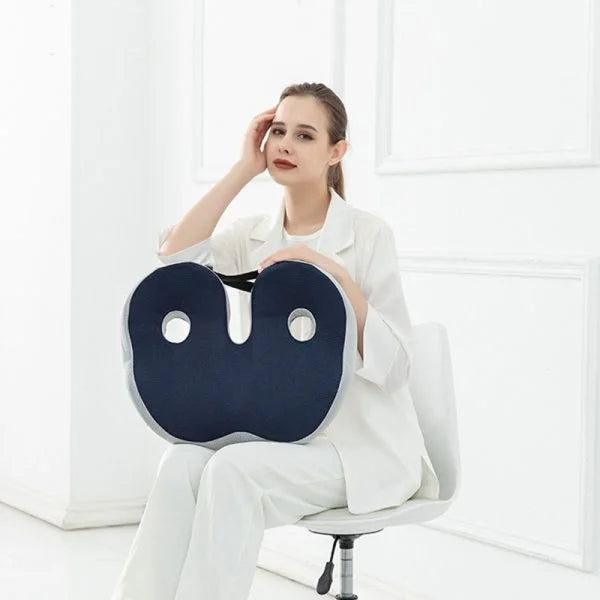 Customizable Memory Foam Seat Cushion — Ergonomic Sit Bone Relief Pad