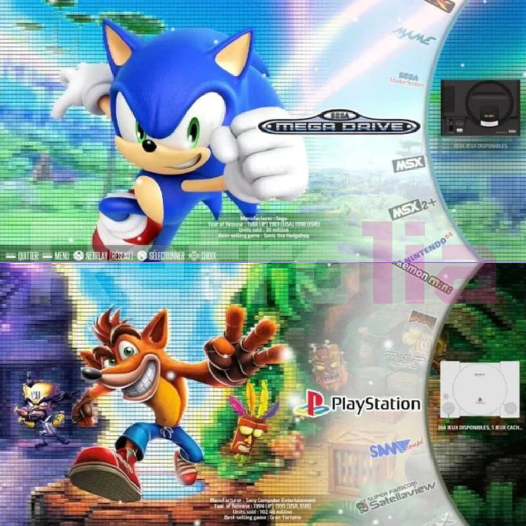 Vanta retrospel-konsol med 64 GB - över 20 000 spel, 4K, 2 trådlösa handkontroller - Desfino