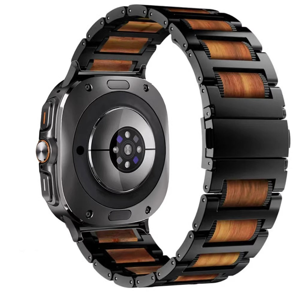 Λουράκι Aveline για Samsung Watch Ultra — φυσικό κόκκινο σανταλόξυλο & μέταλλο - Desfino