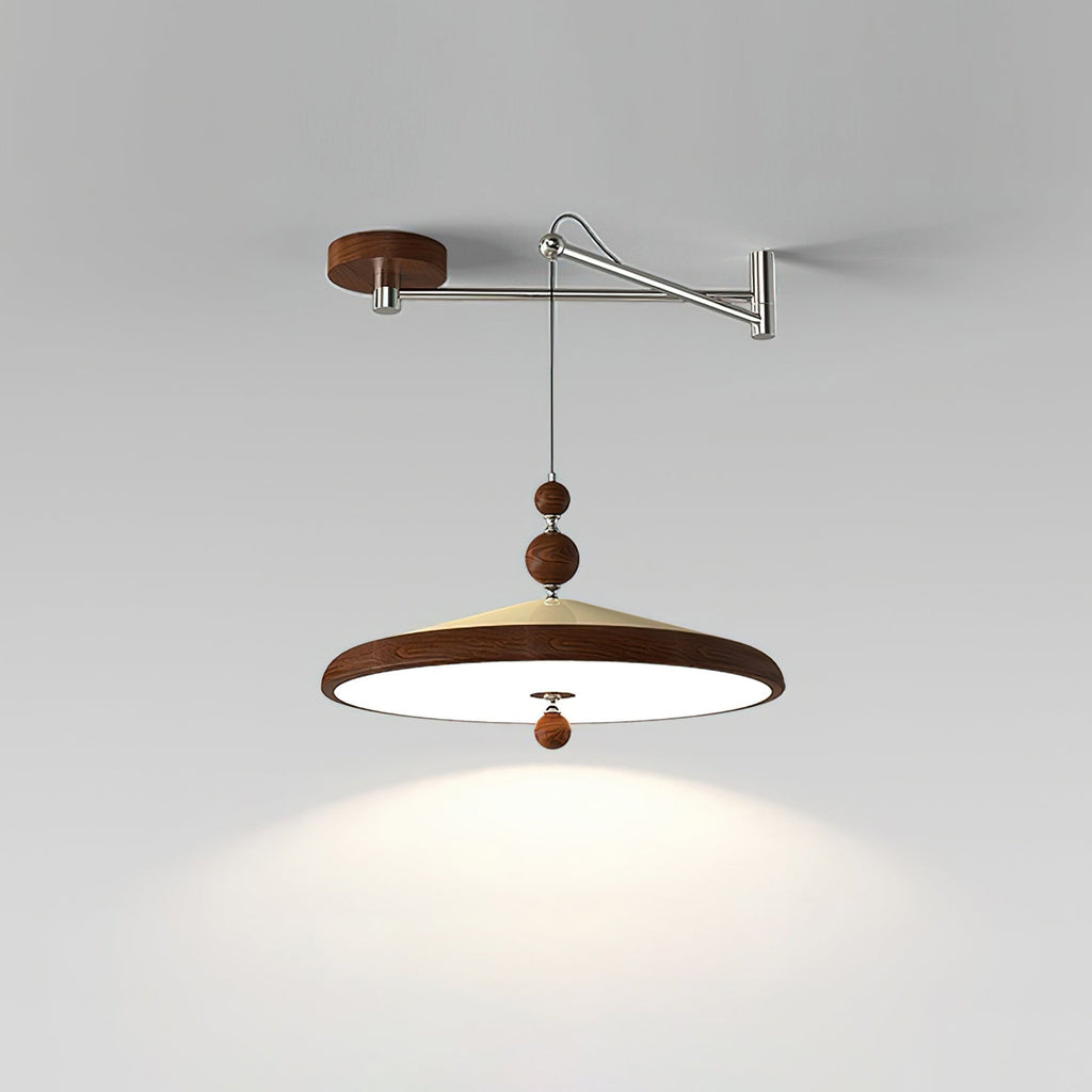 Pendelleuchte mit schwenkbarem Arm – warmes, diffuses Licht, verstellbare Position
