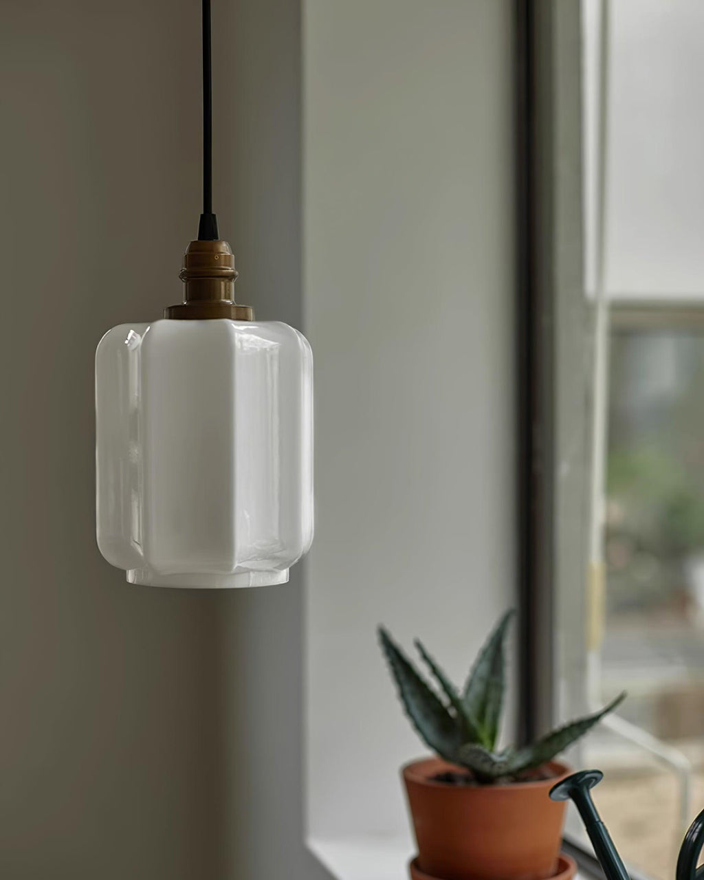 Henry Pendant Lamp — White Glass Shade