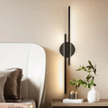 Fjordra LED Wall Lamp — Nordic Disc and Linear Design, Black or White - Desfino