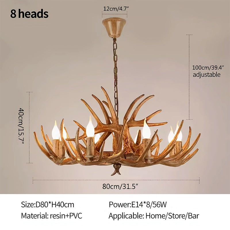 Antler Shape Resin Chandelier for Living Room | Desfino
