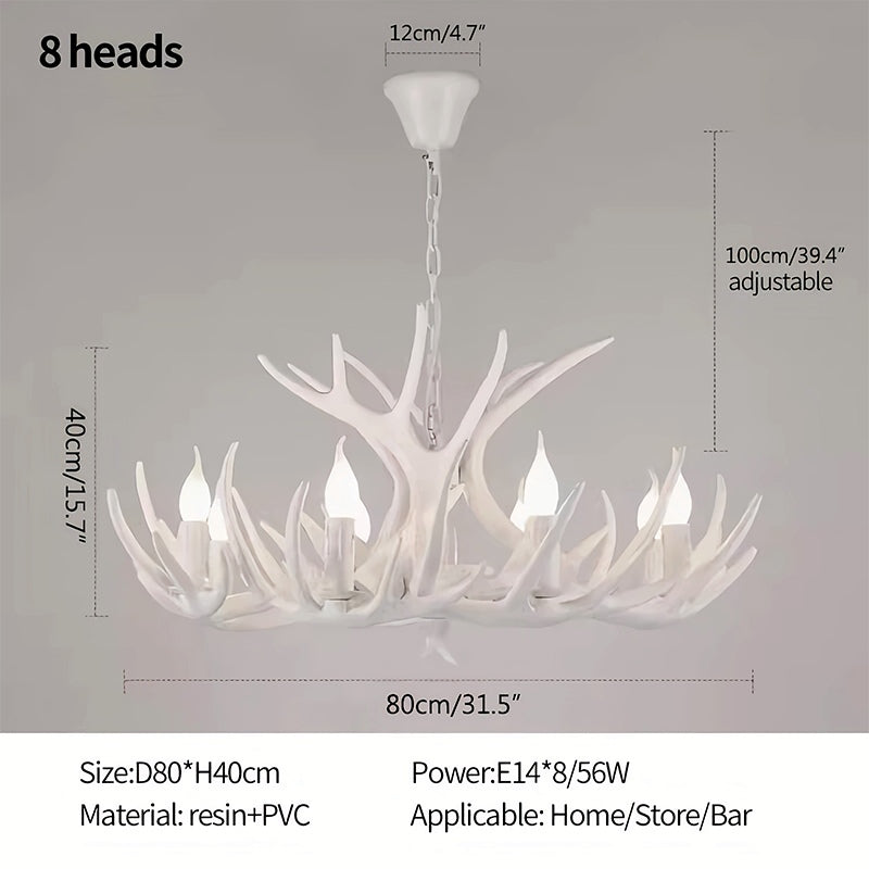 Antler Shape Resin Chandelier for Living Room | Desfino