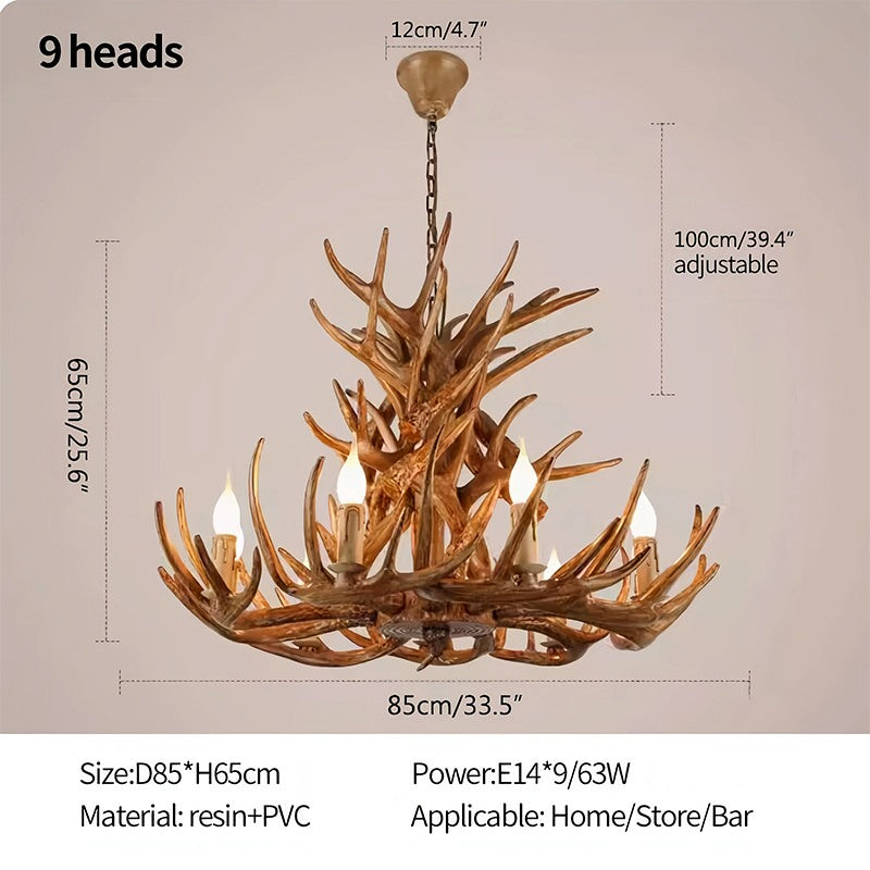 Antler Shape Resin Chandelier for Living Room | Desfino